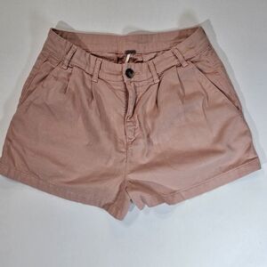 Free People Shorts‎ Womens Size 6 Peach High Rise Relaxed Beachy Vacation Wear